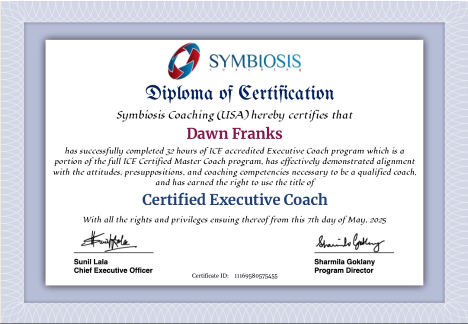 Dawn Franks certified executive coach
